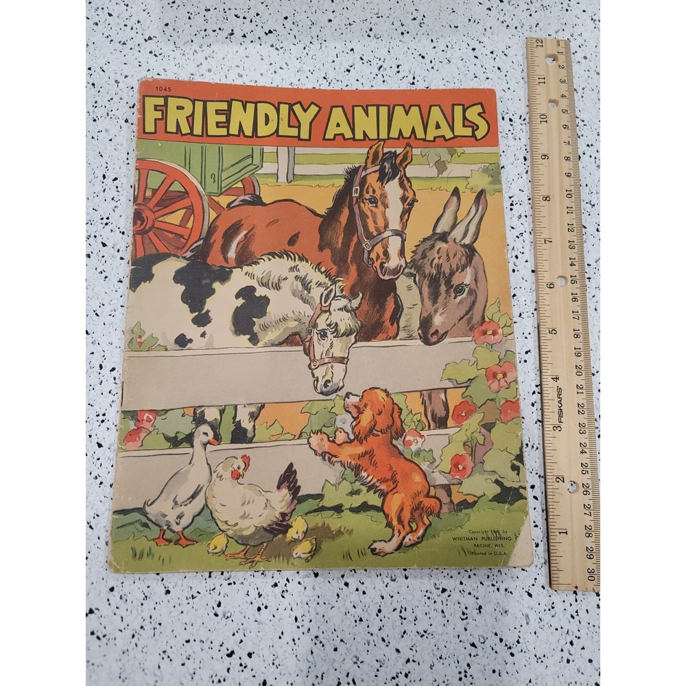 1941 Friendly Animals Whitman Publishing children's picture book